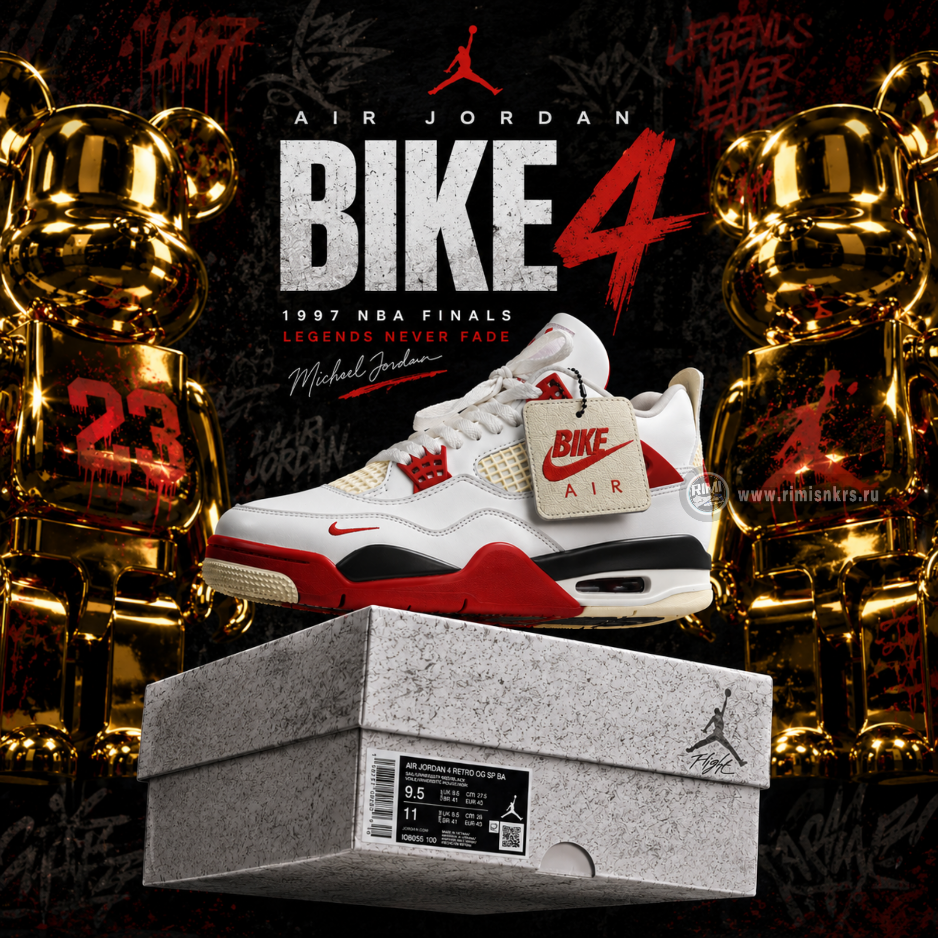 Nigel Sylvester x Air Jordan 4 'Brick After Brick' IQ8055-100