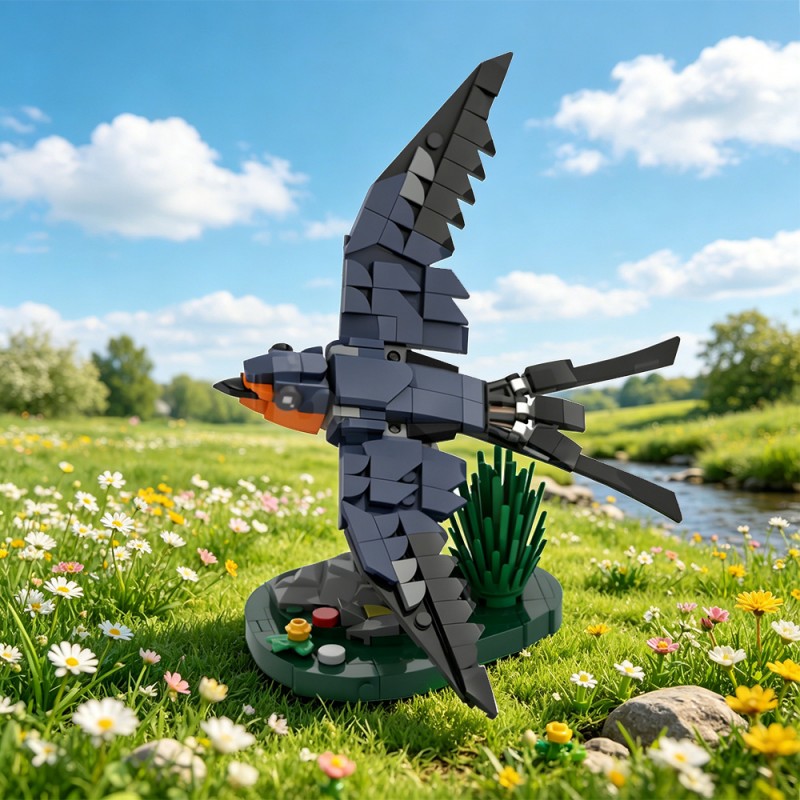 GOBRICKS MOC 256899 Barn Swallow - YWOBB