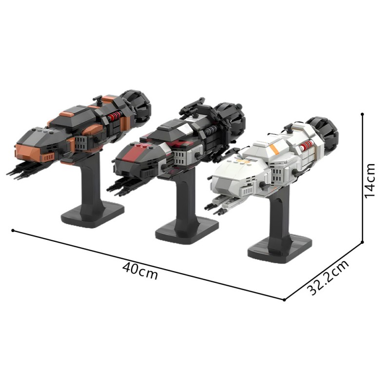 GOBRICKS MOC 234583 All 3 Rocinantes Bundle- Roci, Roci S4, MCRN Tachi - YWOBB