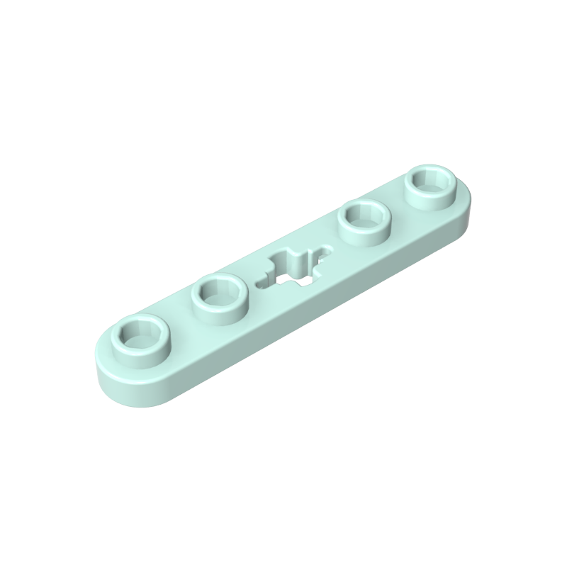 GOBRICKS GDS-900 Plate 1 x 5 with Smooth Ends, 4 Studs and Center Axle Hole - YWOBB