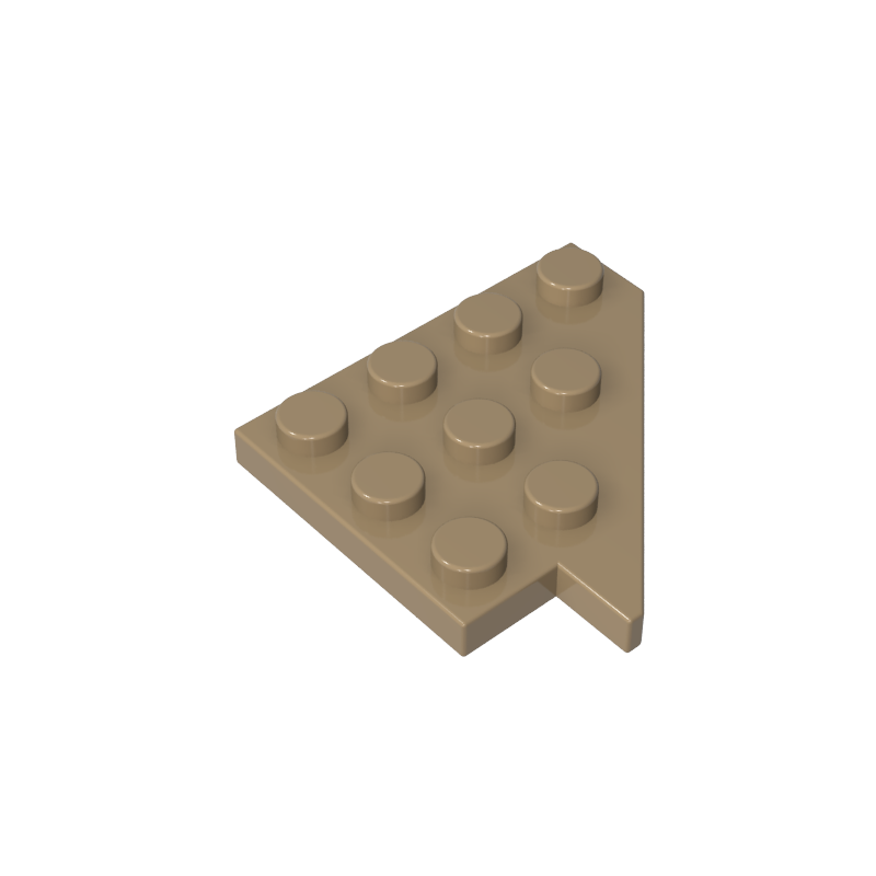 GOBRICKS GDS-M361 Wedge Plate 4 x 4 Wing Right - YWOBB