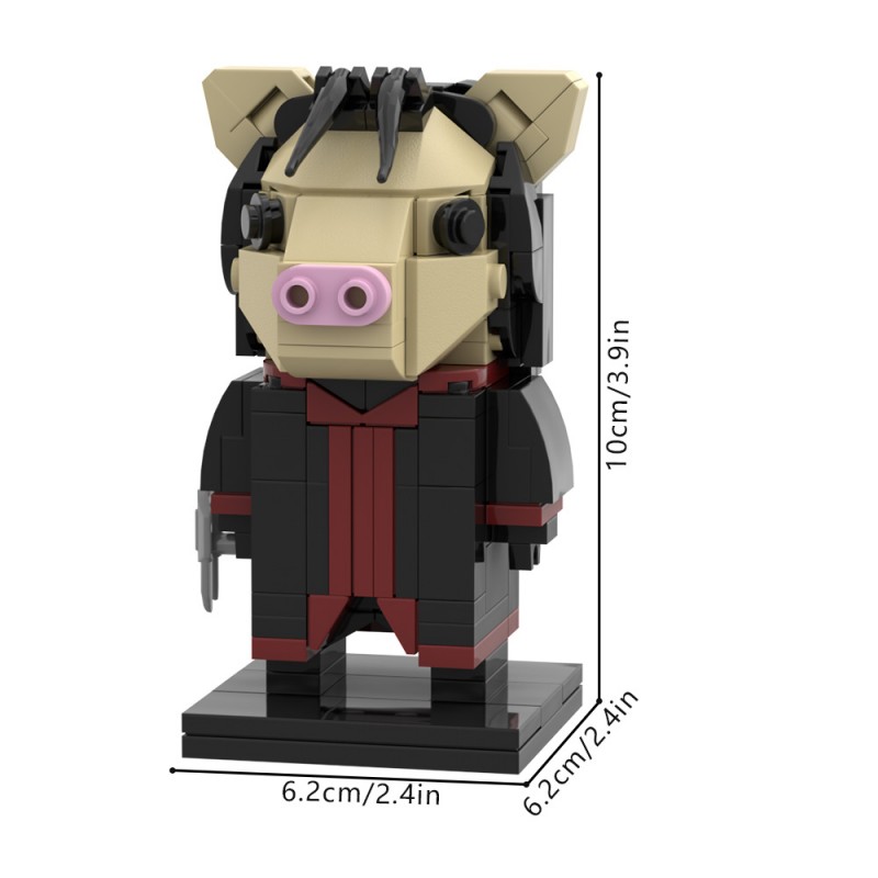 GOBRICKS MOC S0099 Saw-Pig Mask - YWOBB