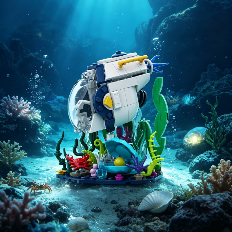 GOBRICKS MOC S1109 subnautica 2 tadpole - YWOBB
