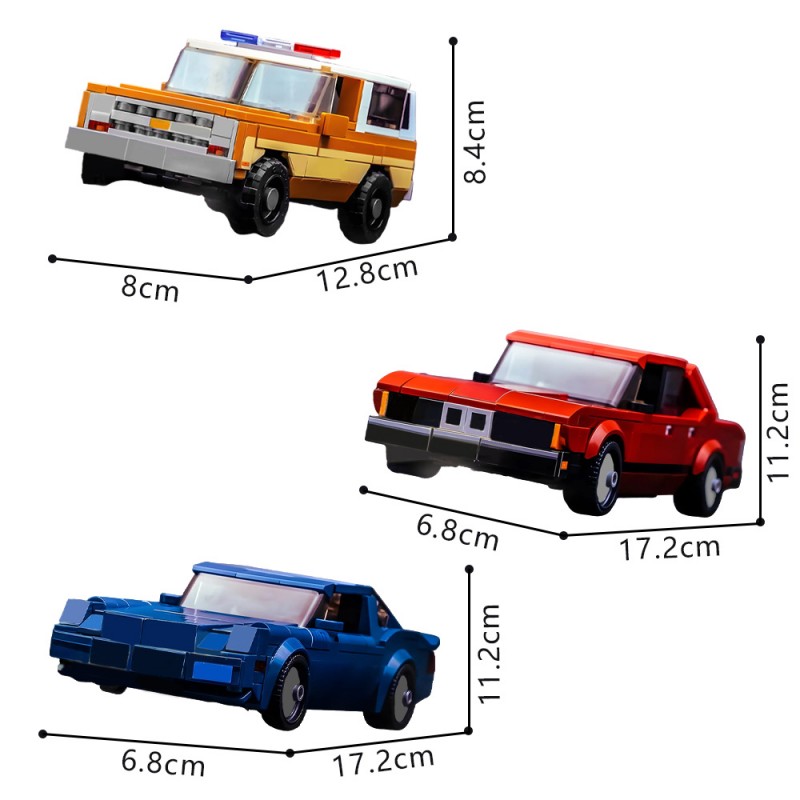 GOBRICKS MOC 243233 Stranger Things car trilogy bundle - YWOBB