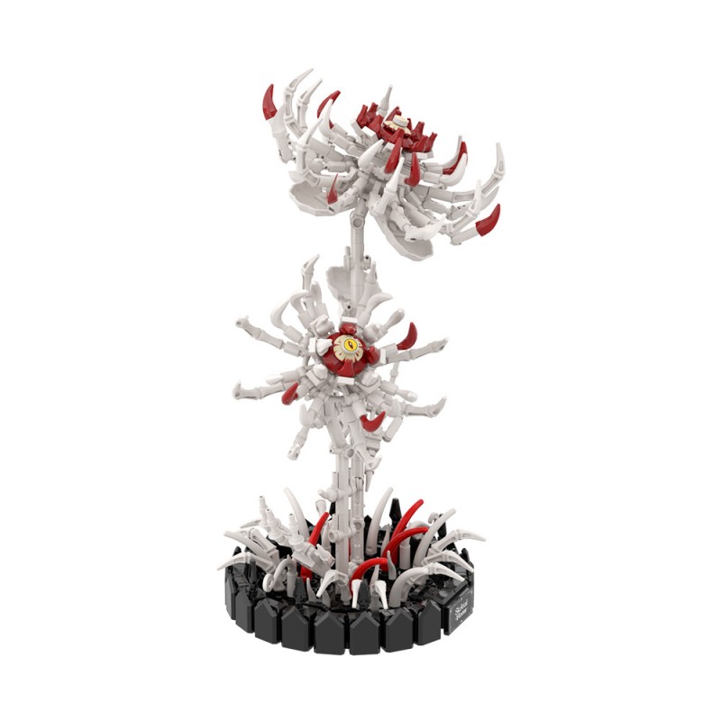 GOBRICKS MOC S1074 White Bone Flower - YWOBB