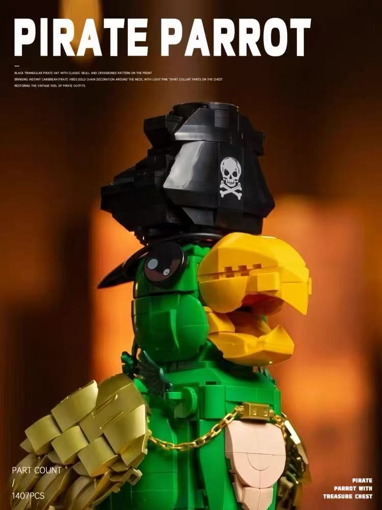 Small Angle JD152 PIRATE PARROT - YWOBB