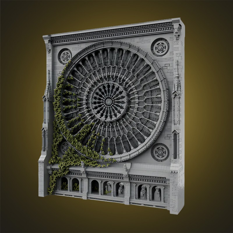 GOBRICKS MOC 211588 Abandoned Gothic Cathedral Facade (Part 1) - YWOBB