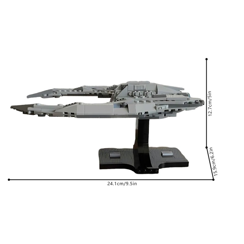 GOBRICKS MOC 235513 Battlestar Galactica Cylon Raider 2004 - YWOBB