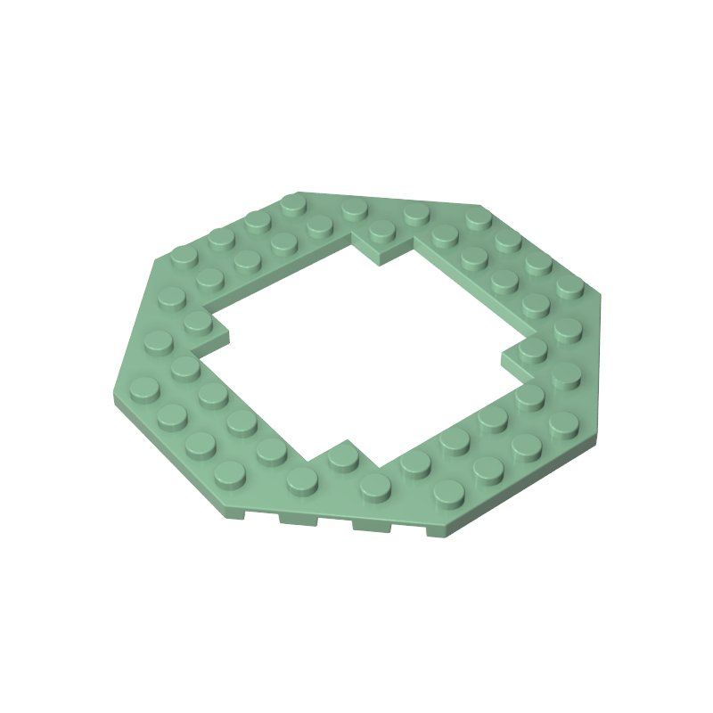 GOBRICKS GDS-1186 Modified 10 x 10 Octagonal with 6 x 6 Open Center - YWOBB