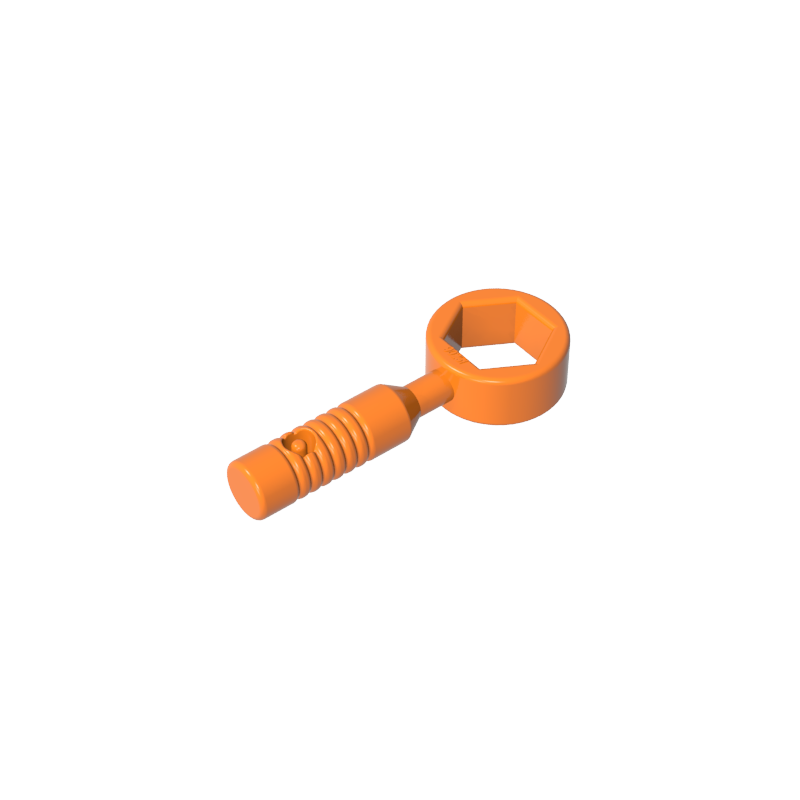 GOBRICKS GDS-90251 Minifigure Utensil Tool Box Wrench - 6-Rib Handle - YWOBB