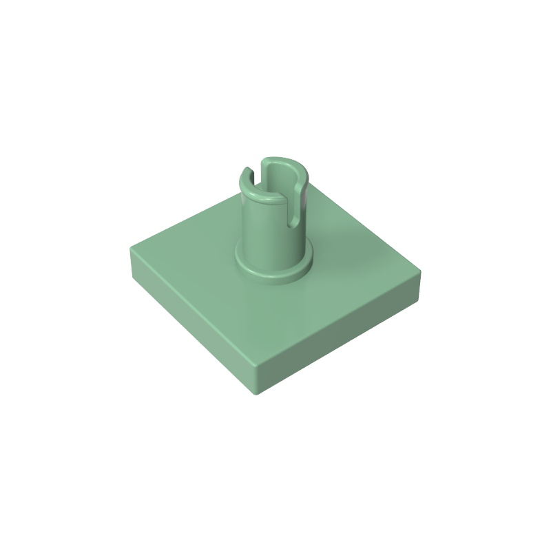 GOBRICKS GDS-932 Tile, Modified 2 x 2 with Pin - YWOBB