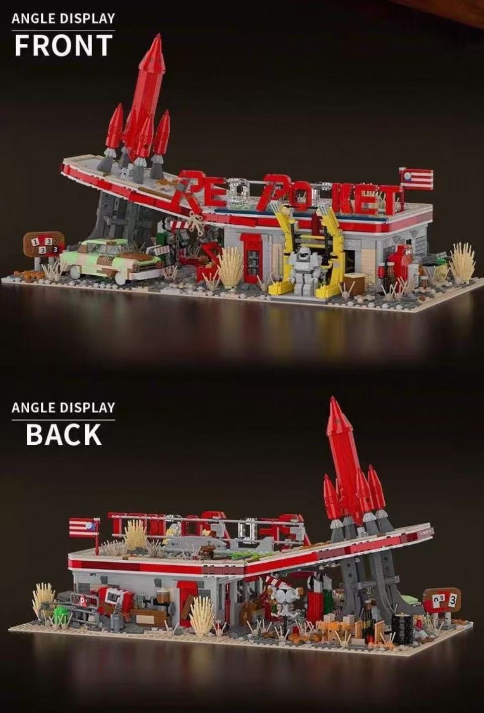 Xbert 66139 Red Rocket Diner with Lights - YWOBB