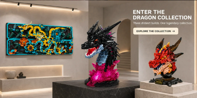 JMBricklayer 70014 SHADOW DRAGON HEAD - YWOBB