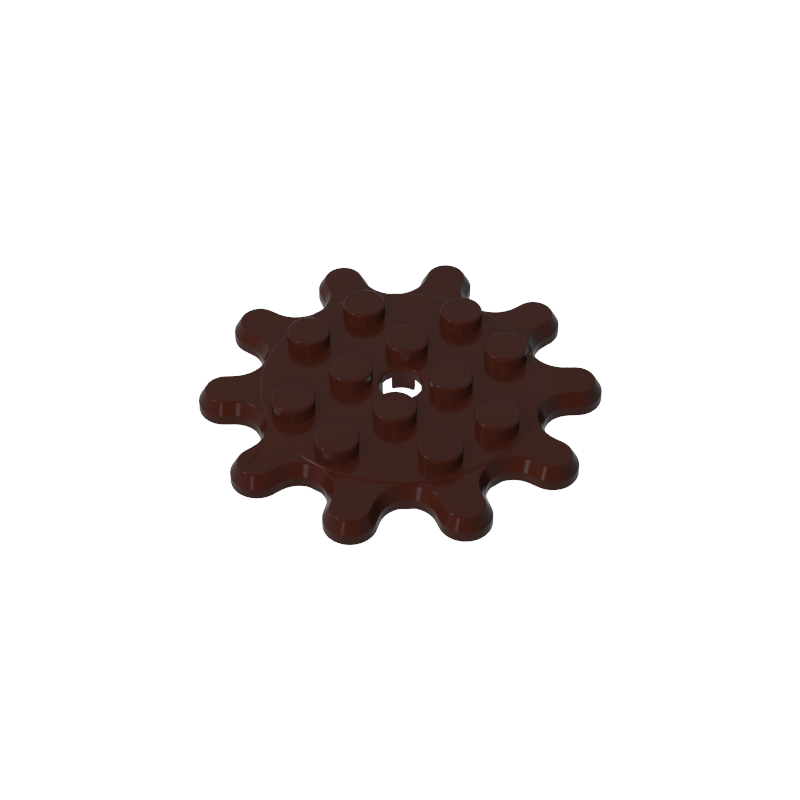 GOBRICKS GDS-90081 Plate Round 4 x 4 Gear 10 Tooth - YWOBB