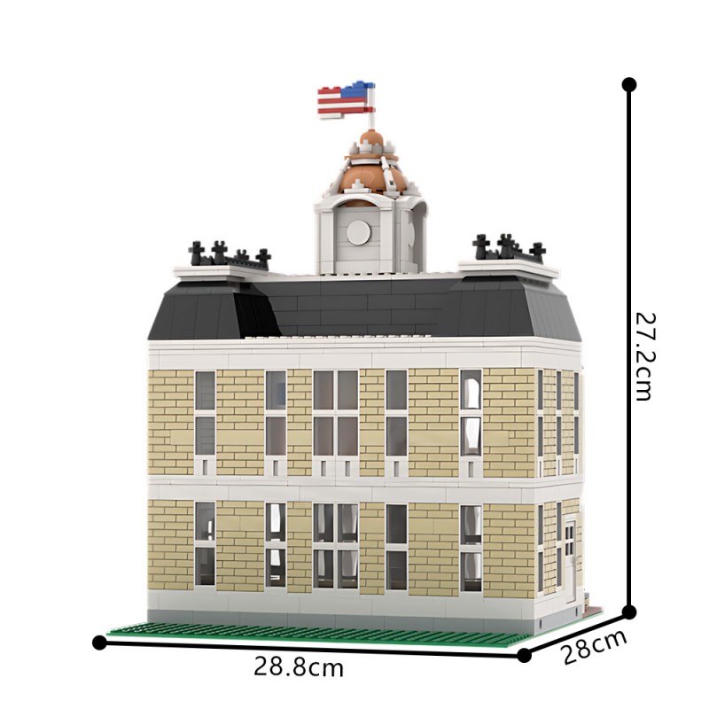 GOBRICKS MOC 228825 City Hall Deluxe Main Street USA - YWOBB