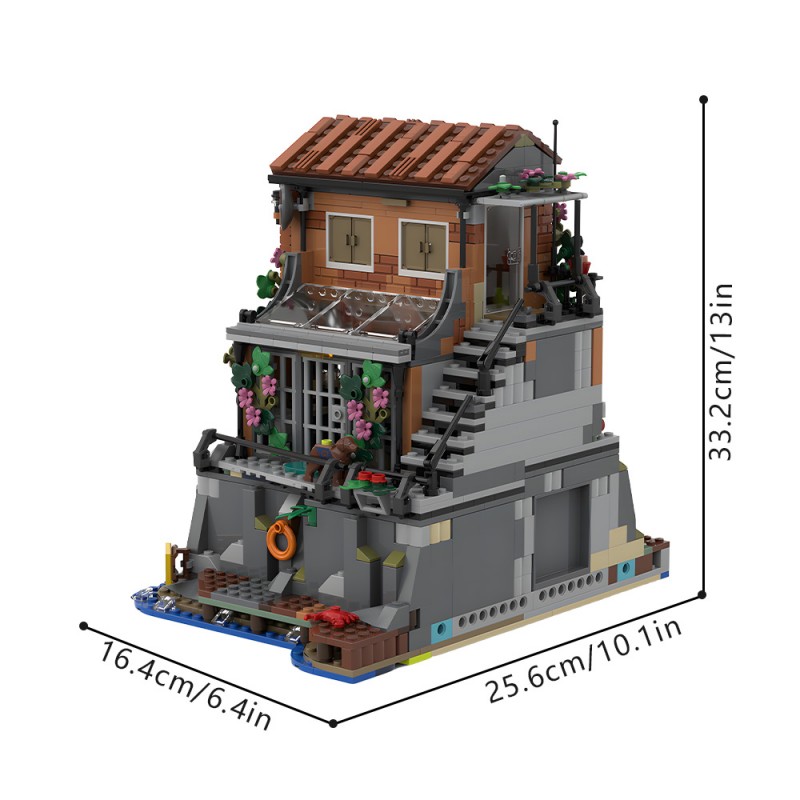 GOBRICKS MOC 239119 Secret Agent's Home Riviera Extension - YWOBB