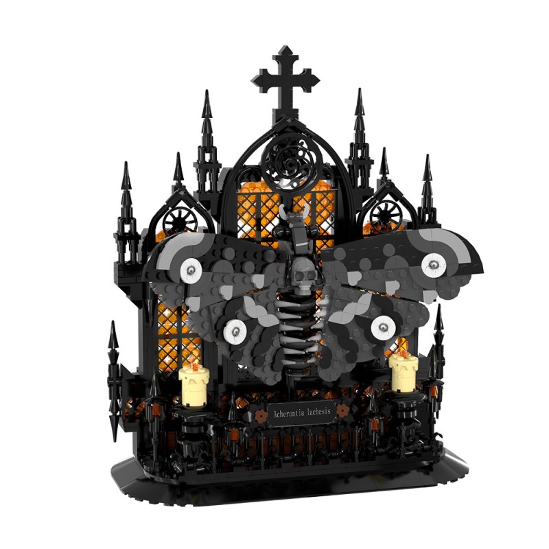 GOBRICKS MOC S1015 Death's head hawkmoth - YWOBB