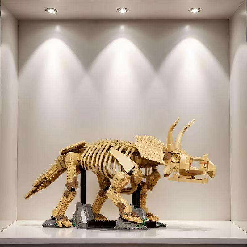 STACKO BRICKS 09001 DINOSAUR FOSSILS TRICERATOPS - YWOBB