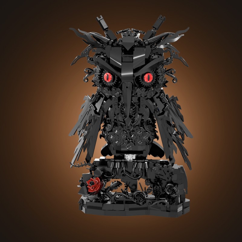 GOBRICKS MOC S0124 Obsidian Rose Vigilant owl - YWOBB