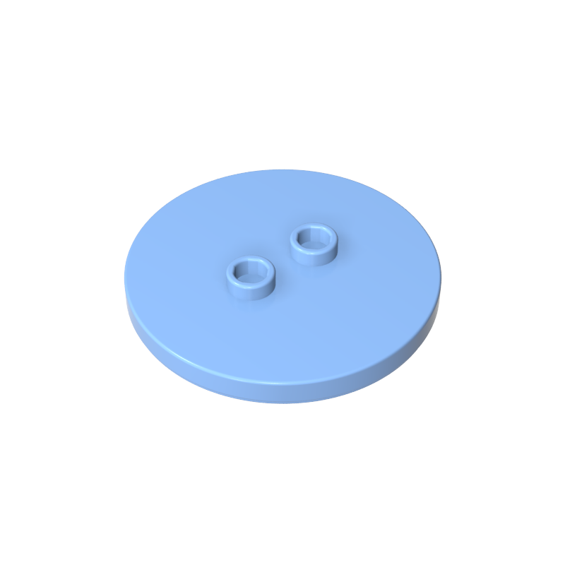 GOBRICKS GDS-90362 Tile Round 4 x 4 with 2 Hollow Studs - YWOBB