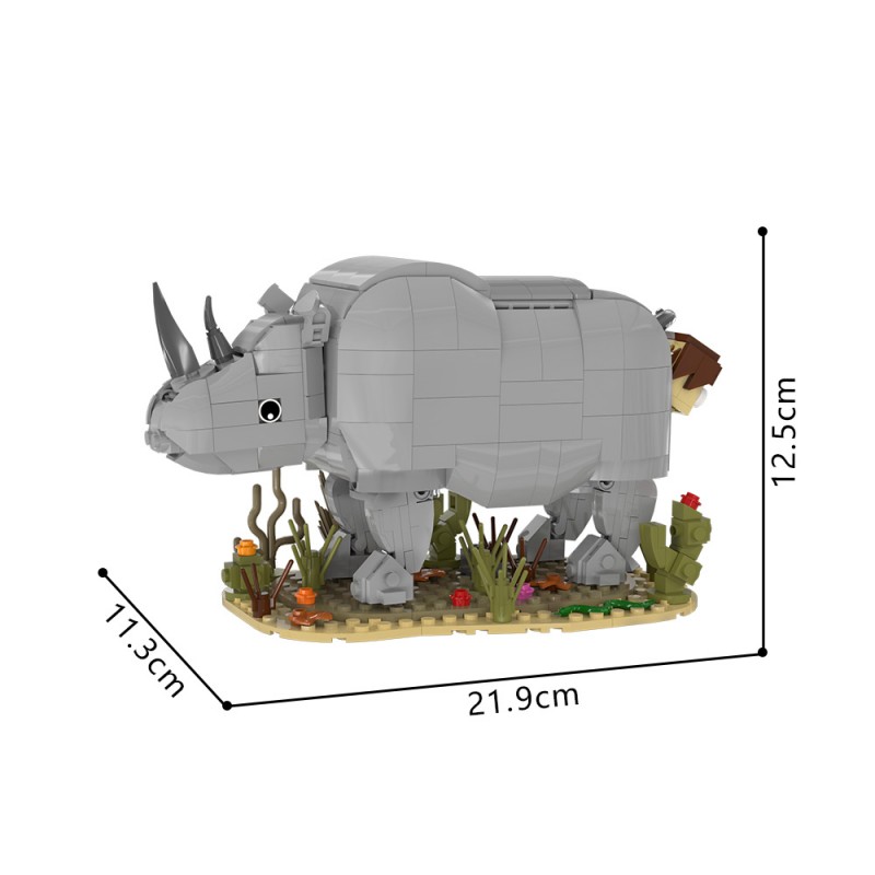 GOBRICKS MOC S1096 Ace Ventura: Pet Detective Rhino Man - YWOBB