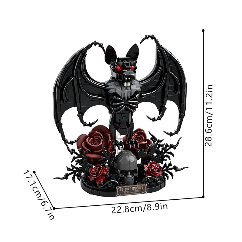 GOBRICKS MOC S1024 Gothic Bat - YWOBB