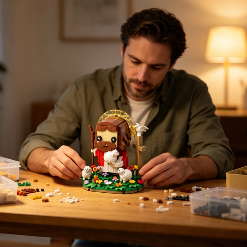 GOBRICKS MOC S1084 Jesus the Shepherd - YWOBB