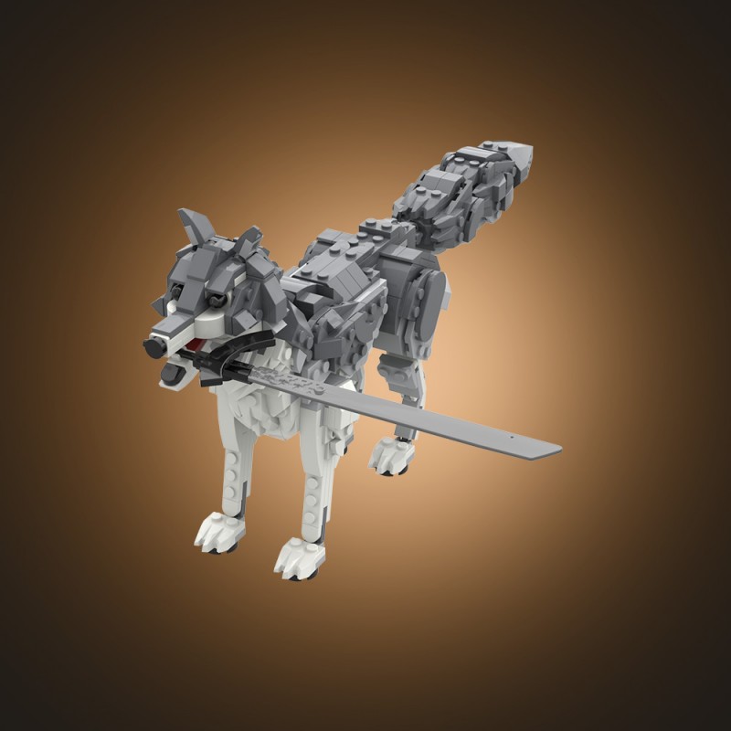 GOBRICKS MOC 244009 Dark Souls Great Grey Wolf Sif - YWOBB