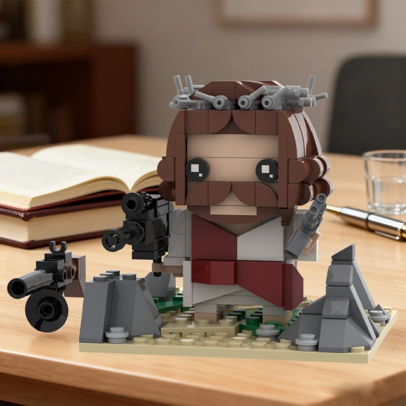 GOBRICKS MOC S0144 religion Jesus with a gun - YWOBB