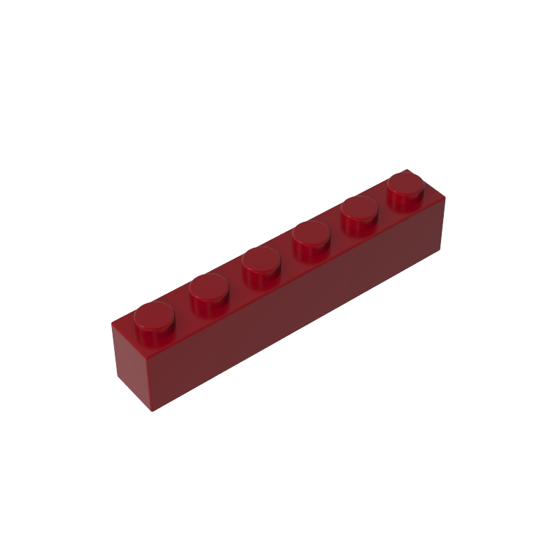 GOBRICKS GDS-90329 Brick 1 x 6 without Bottom Tubes - YWOBB