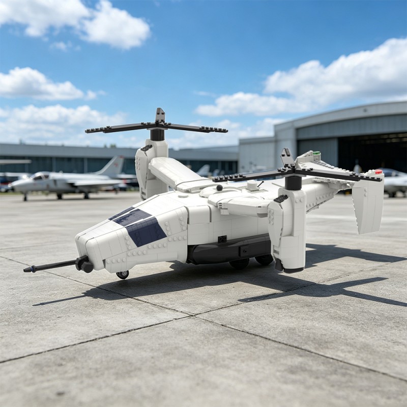 GOBRICKS MOC 245909 FMAV CONCEPT Futuristic Mulitrole Aerial Vehicle - YWOBB