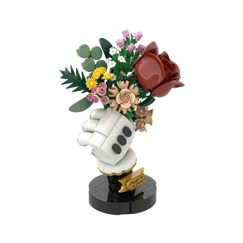 GOBRICKS MOC S1092 shaped bouquet - YWOBB