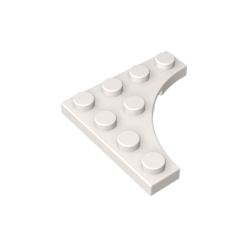 GOBRICKS GDS-90033 4x4 1/4 circle inner arc wedge plate - YWOBB