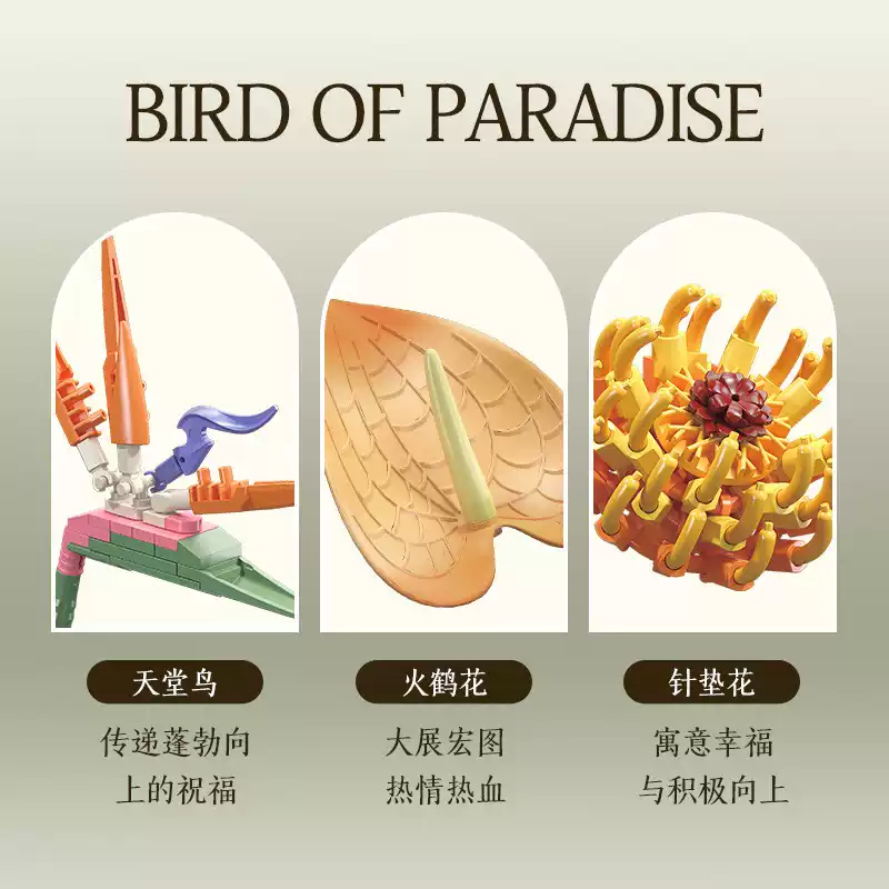 JIE STAR X88056 Tropical Bird of Paradise Flower - YWOBB