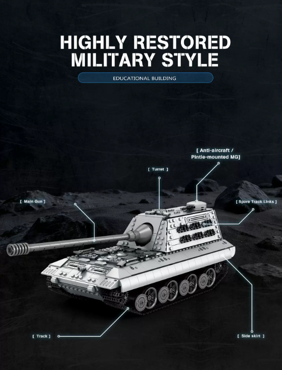 Reobrix 77037 World of Tanks E100 Tank - YWOBB