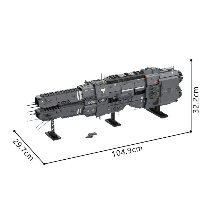 GOBRICKS MOC 243432 Artemis-class Battlecruiser - UNSC Artemis Agrotera - YWOBB