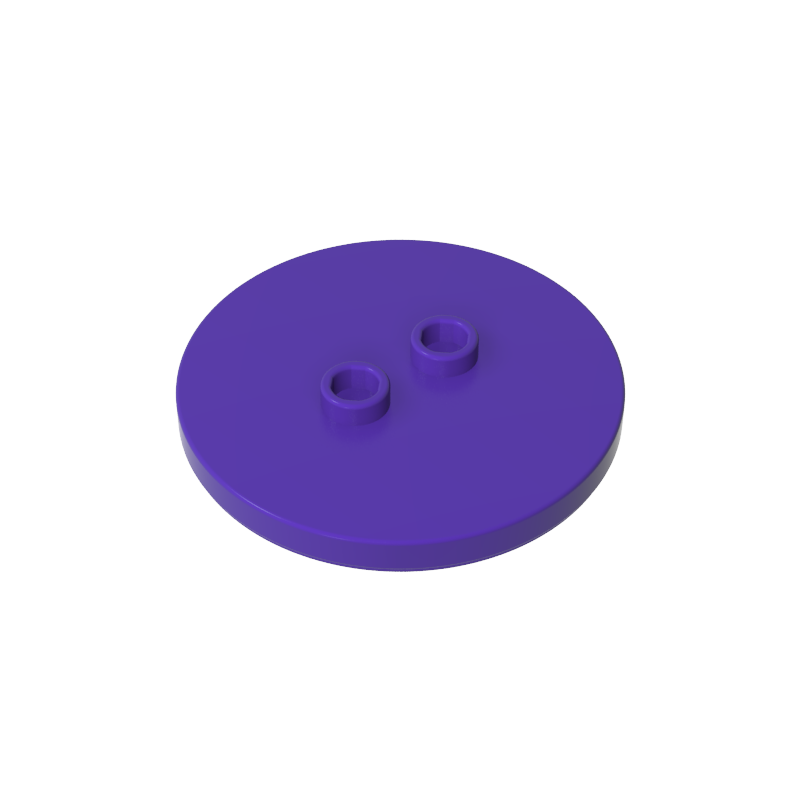 GOBRICKS GDS-90362 Tile Round 4 x 4 with 2 Hollow Studs - YWOBB