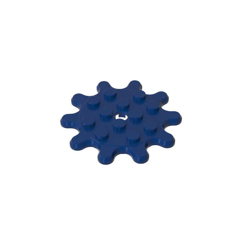 GOBRICKS GDS-90081 Plate Round 4 x 4 Gear 10 Tooth - YWOBB