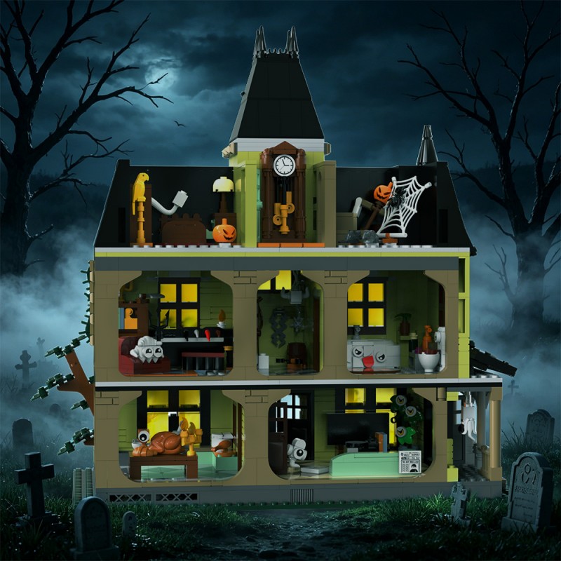 GOBRICKS MOC S1010 The Haunted Mansion - YWOBB