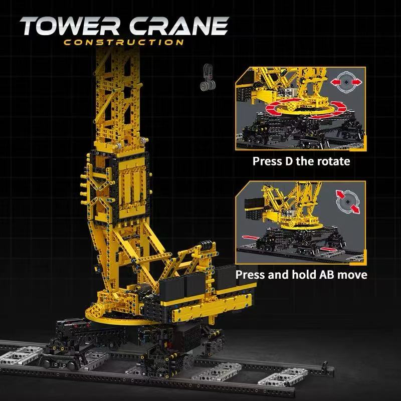 Small Angle JD149 Electric Remote Controlled Tower Crane Device - YWOBB