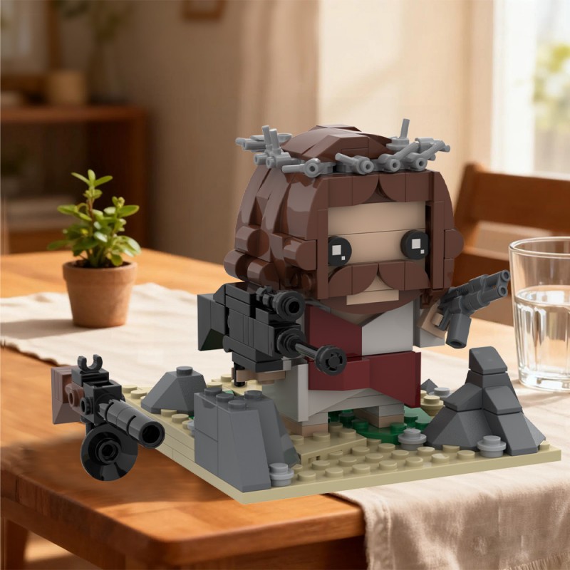 GOBRICKS MOC S0144 religion Jesus with a gun - YWOBB