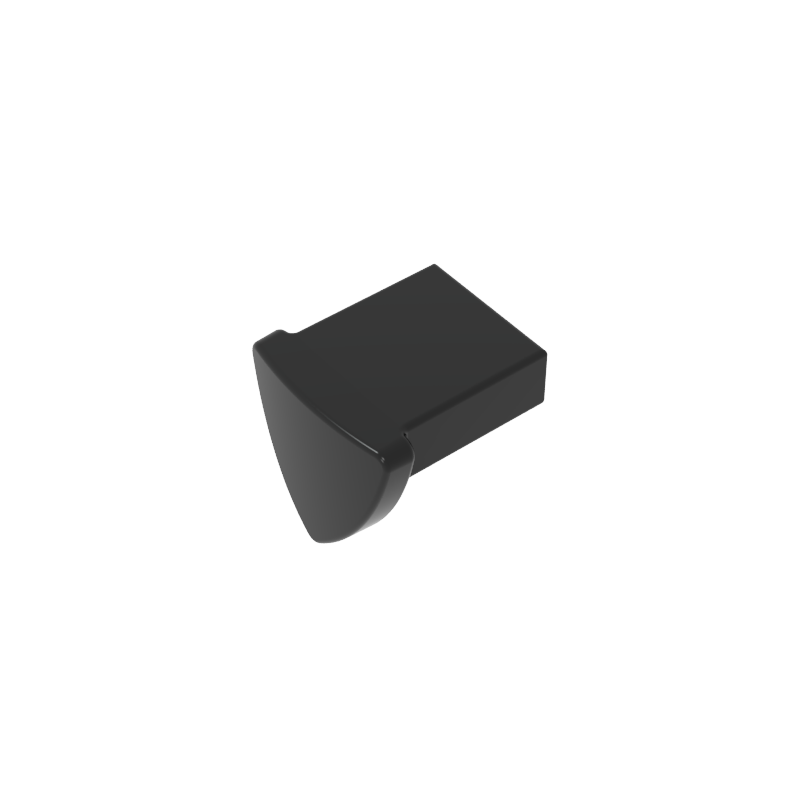 GOBRICKS GDS-2180 Tile Modified 1 x 1 with Tooth / Ear Vertical Triangular - YWOBB