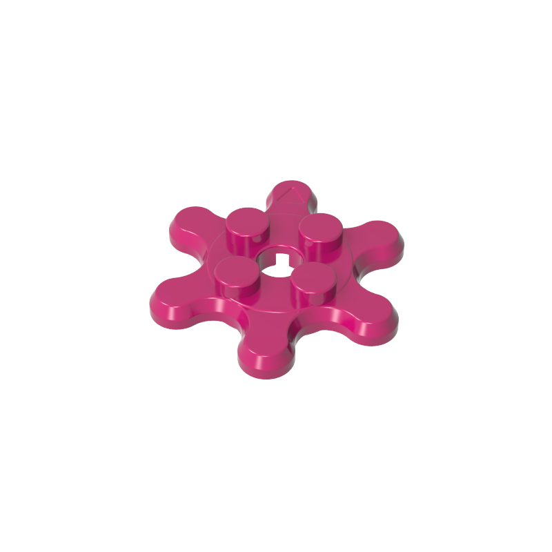 GOBRICKS GDS-90034 Round 2 x 2 with 6 Gear Teeth / Flower Petals - YWOBB