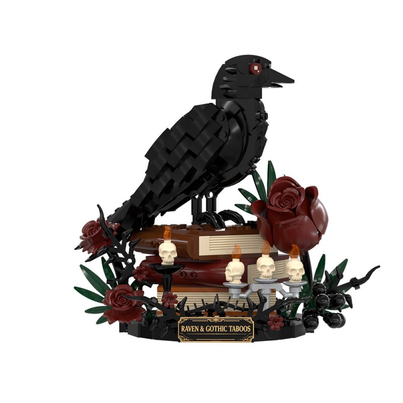GOBRICKS MOC S1036 Gothic Raven Grimoire - YWOBB