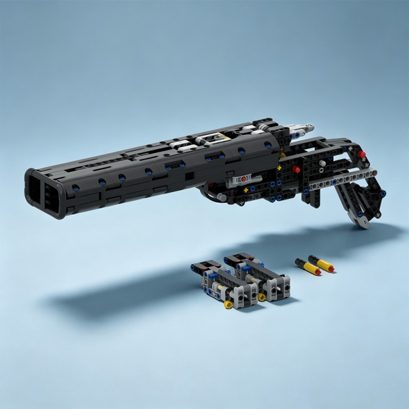 GOBRICKS MOC 261749 double barrel shotgun - YWOBB