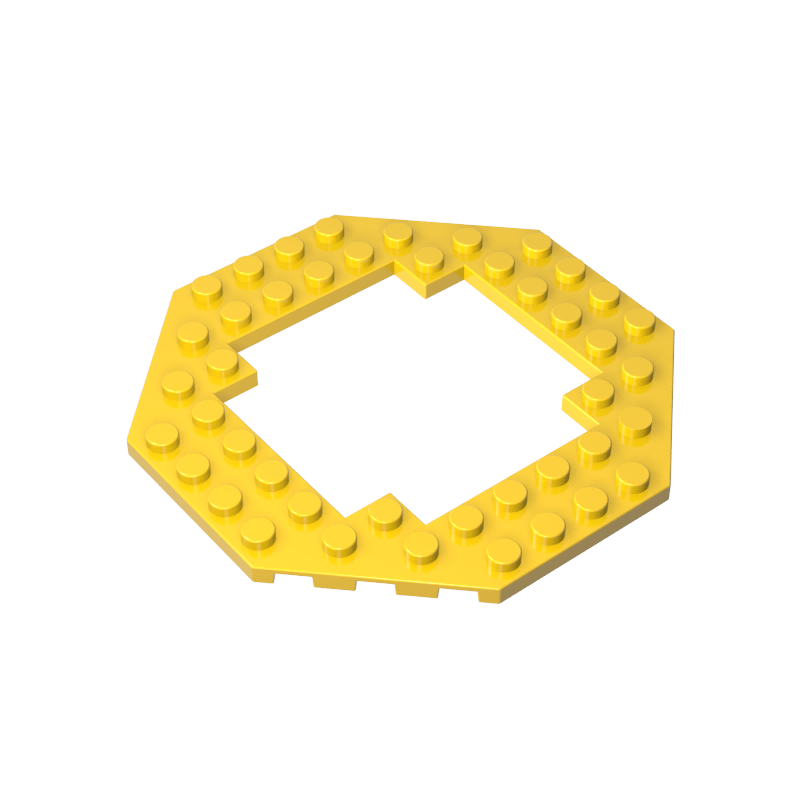 GOBRICKS GDS-1186 Modified 10 x 10 Octagonal with 6 x 6 Open Center - YWOBB