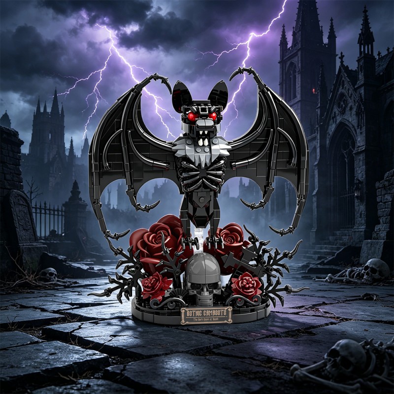 GOBRICKS MOC S1024 Gothic Bat - YWOBB