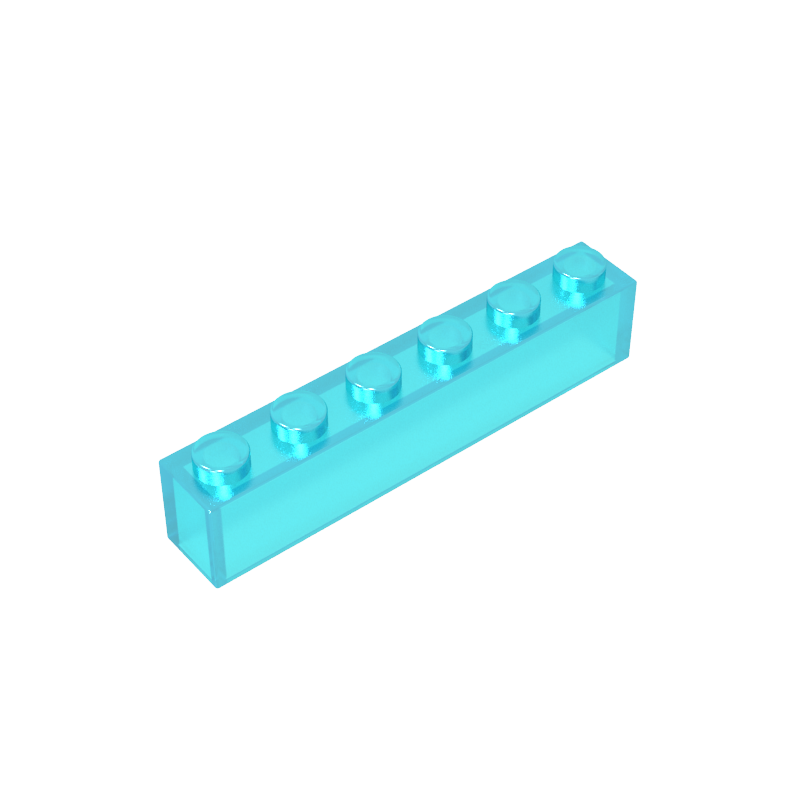 GOBRICKS GDS-90329 Brick 1 x 6 without Bottom Tubes - YWOBB