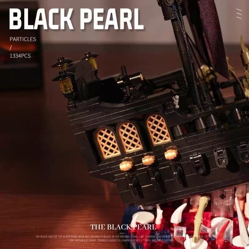 Small Angle JD143 BLACK PEARL Legendary Pirate Ship - YWOBB