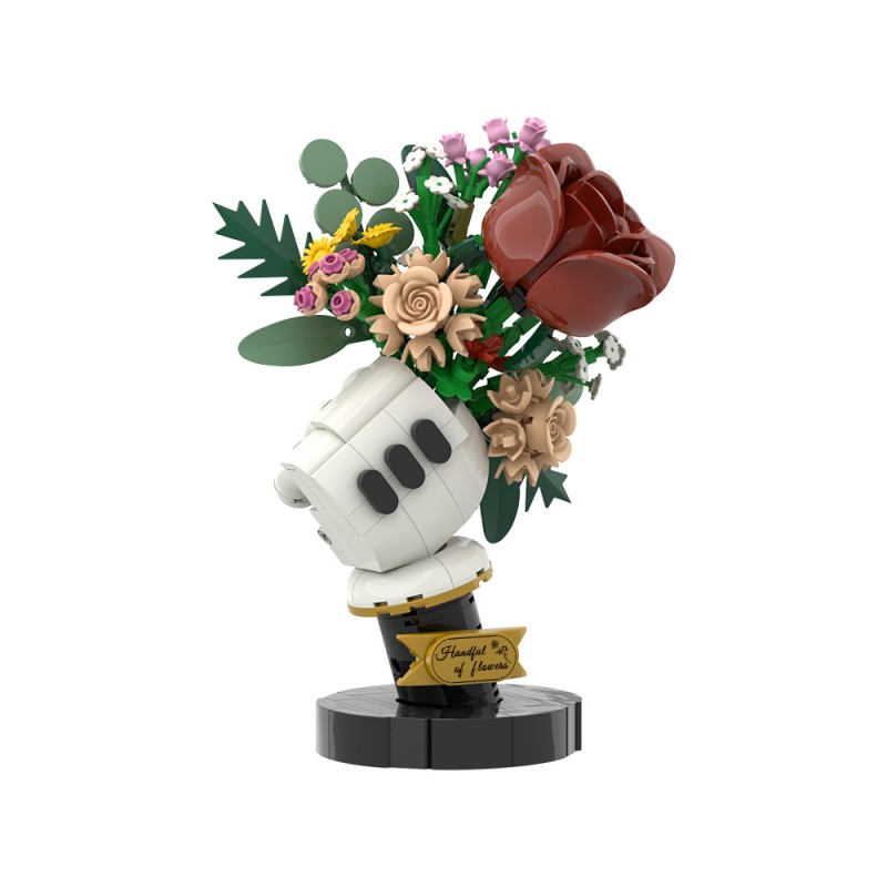 GOBRICKS MOC S1092 shaped bouquet - YWOBB